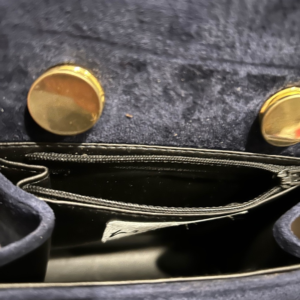 Privileged Navy and Gold Handbag